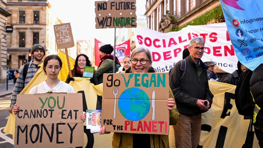 Glasgow climate activists stage massive street protest during global day of action for cop30